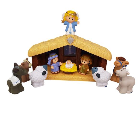 Vintage Little People Nativity Scene Baby Jesus Mary Joseph Mattel 2002 - Picture 1 of 16